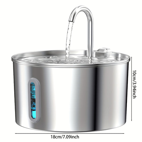 2.2L Stainless Steel Cat Water Fountain – product view 2