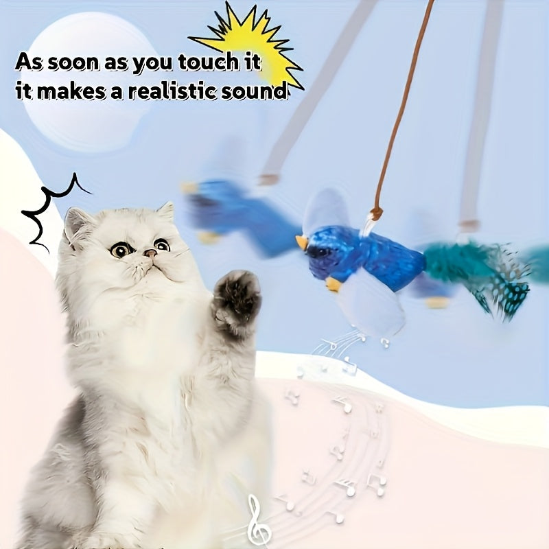 Handmade Chirping Feather Cat Toy – product view 6