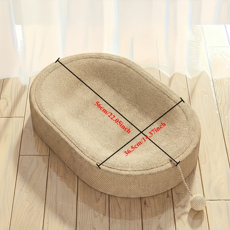 Sisal Cat Scratcher Lounge Chair with Toy Ball – product view 2