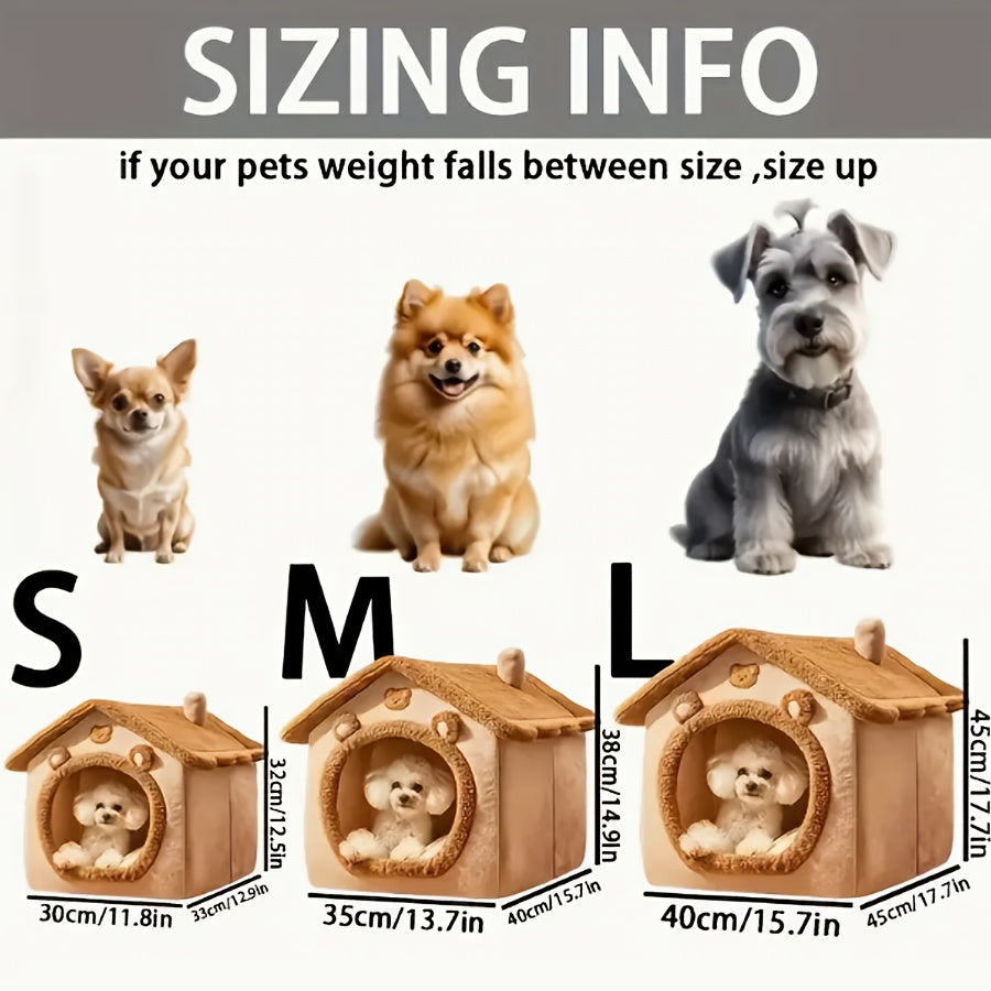 Washable Warm Cat House Bed – product view 2