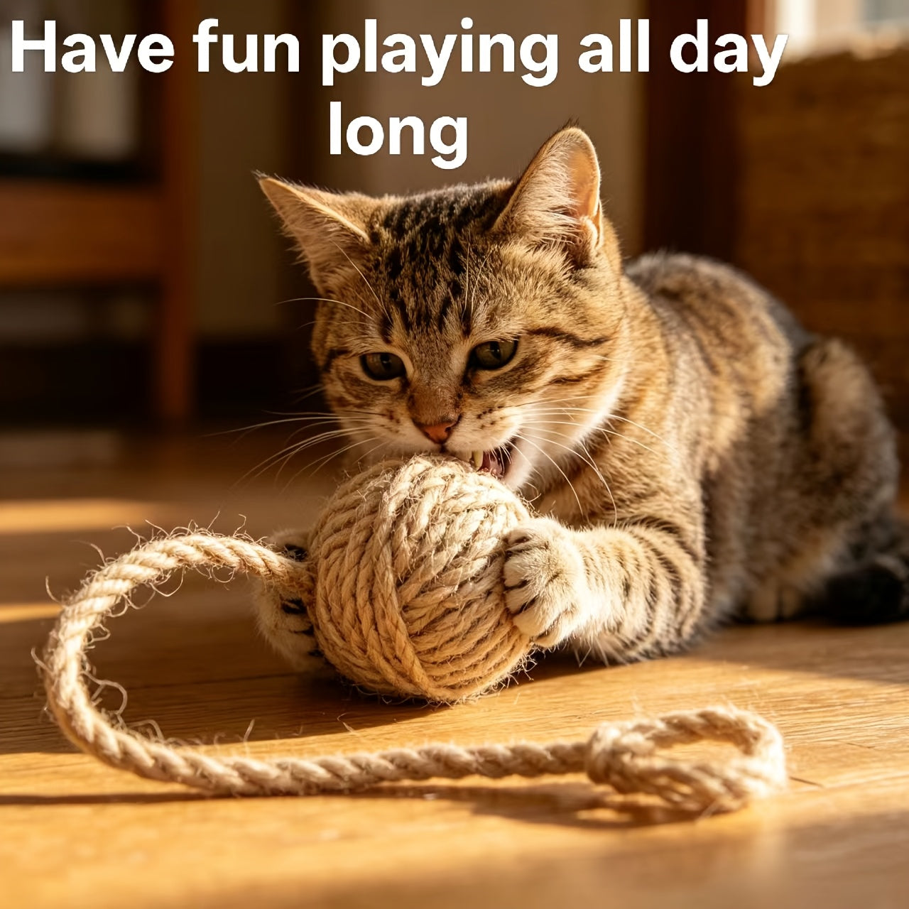 Paper Rope & Carrot Sisal Cat Chew Toy – product view 4