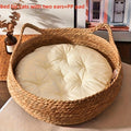 Hand-Woven Rattan Cat Bed – product view 1