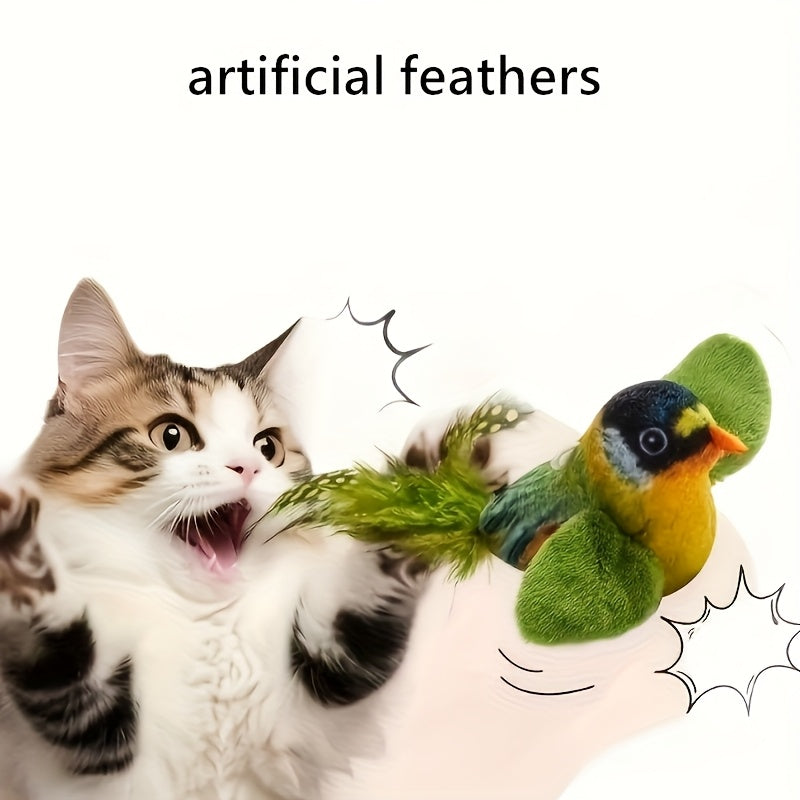 Handmade Chirping Feather Cat Toy – product view 5