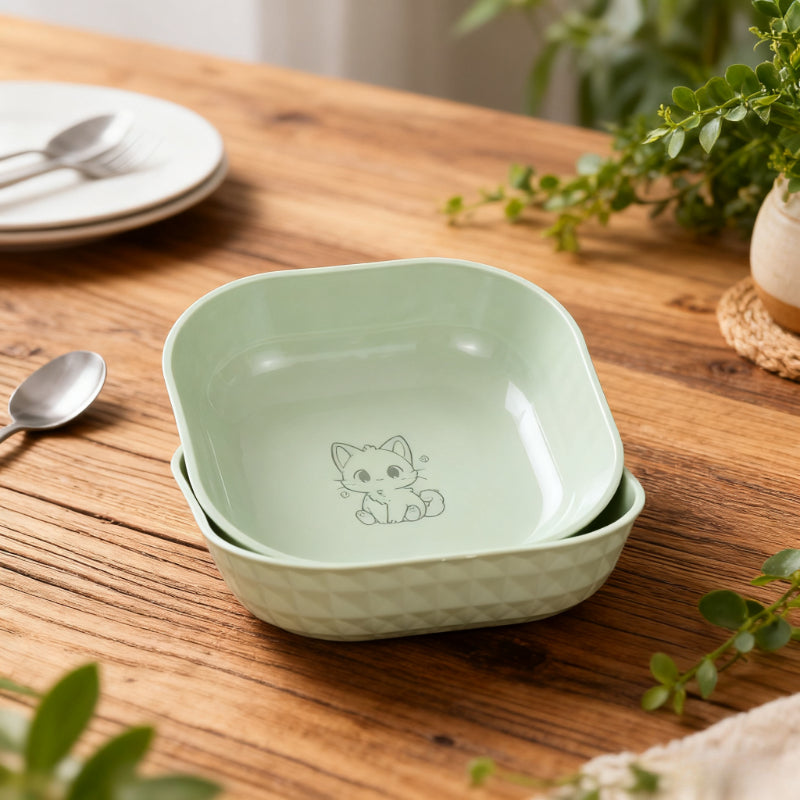 Shallow Anti-Leak Cat Bowl – product view 3