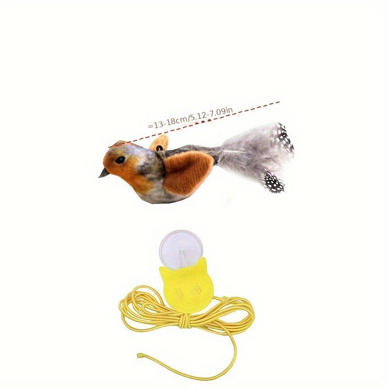 Automatic Retractable Bird-Sound Cat Toy – product view 2