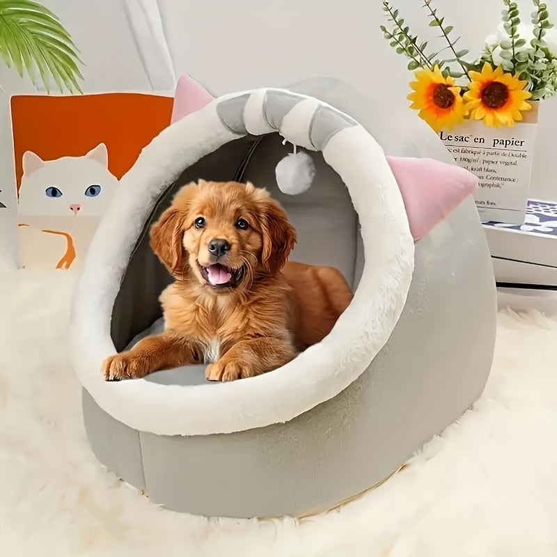 Soft All-Season Cat Sleeping Basket – product view 4