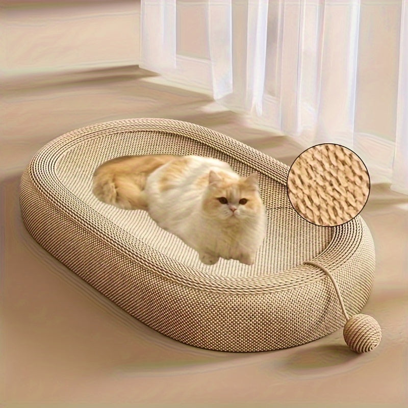 Sisal Scratching Post & Cat Bed Combo – product view 3