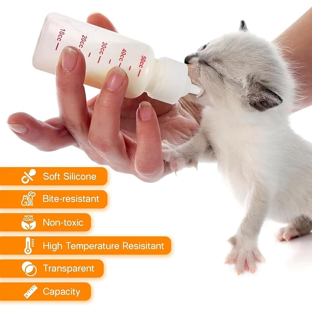 Graduated Newborn Kitten Feeding Bottle – product view 6
