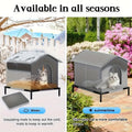 Insulated Outdoor Cat House with Cushion – product view 1