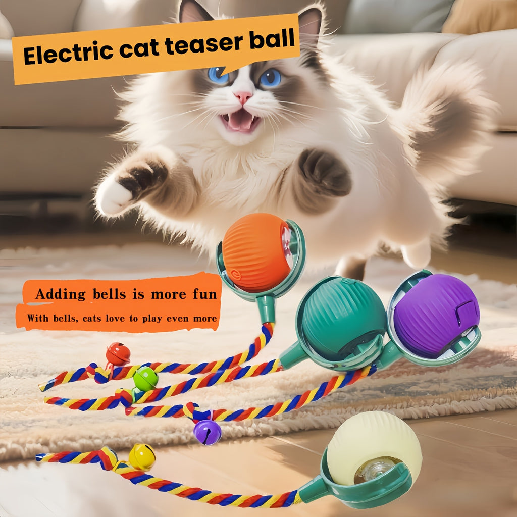 Rechargeable Bell & Tail Cat Toy Ball – product view 2