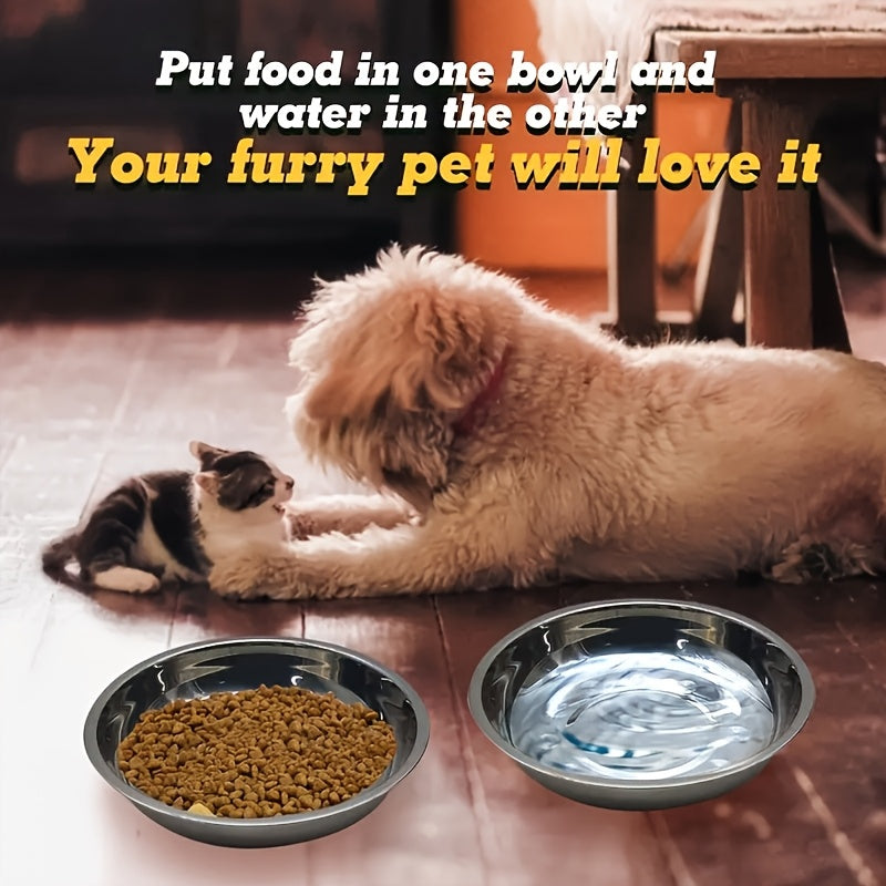 Stainless Steel Non-Slip Cat Bowl Set – product view 4