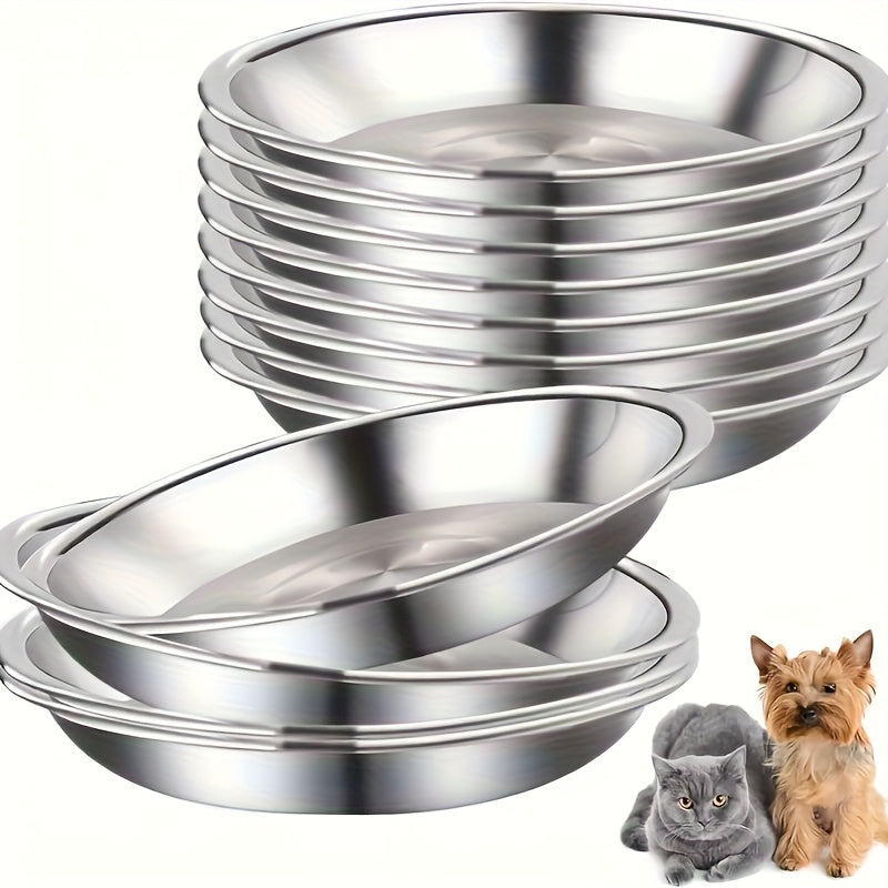 Stainless Steel Non-Slip Cat Bowl Set – product view 1