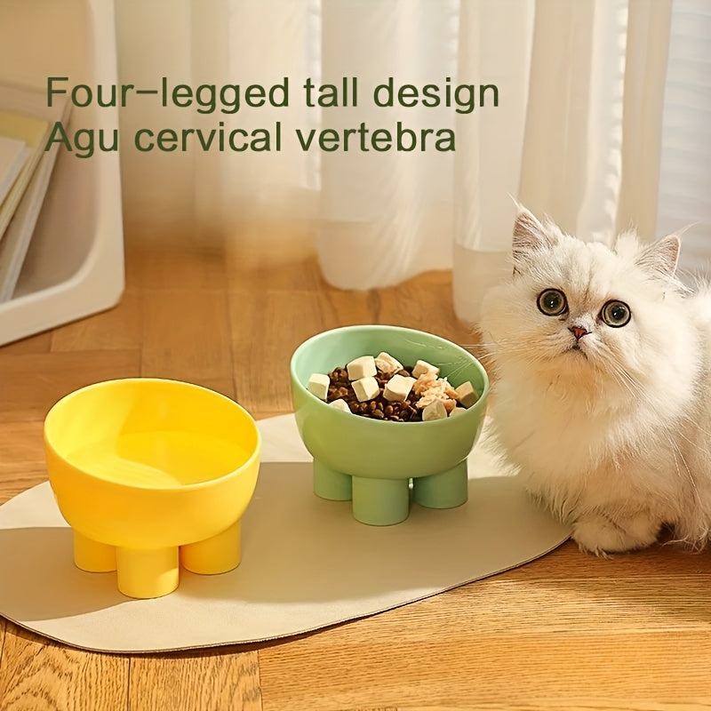 Tilted Raised Cat Bowl with Stand – product view 1
