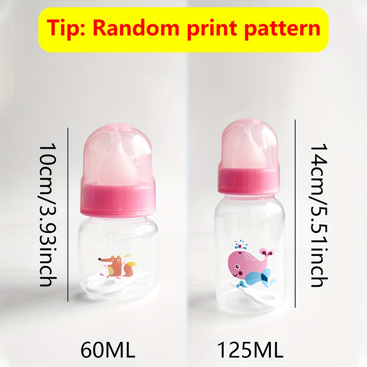 Cartoon-Print Kitten Nursing Bottle – product view 2
