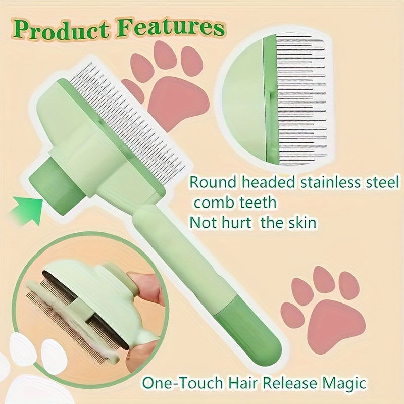 Purrfetti Self-Cleaning Cat Grooming Brush