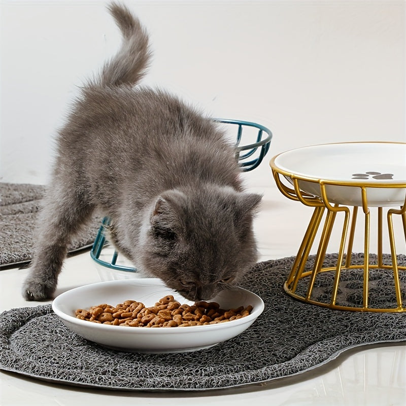 Purrfetti Elevated Ceramic Cat Bowl Set