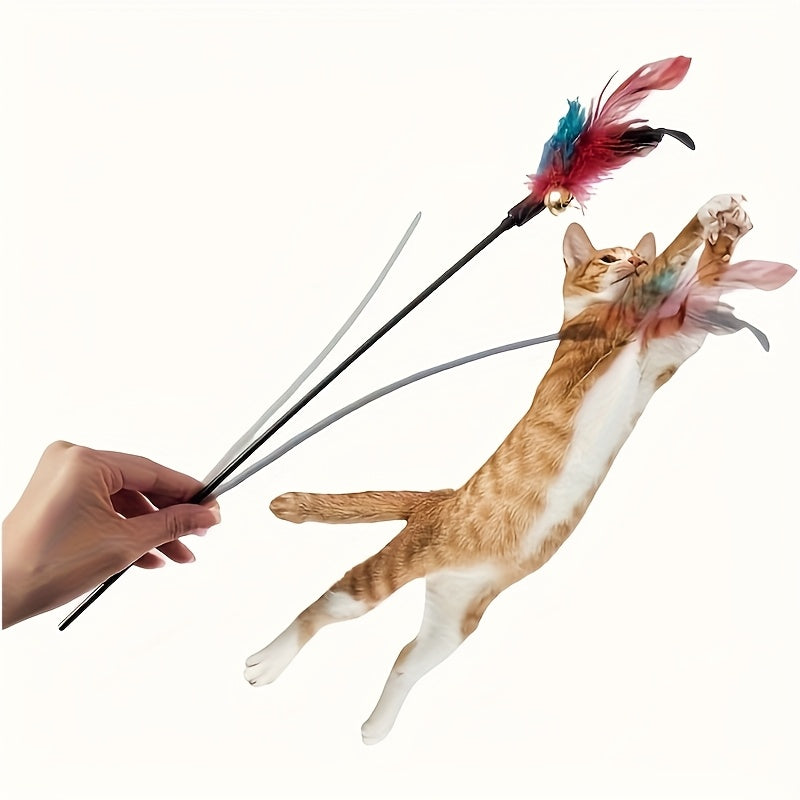 Purrfetti Interactive Feather Wand Set